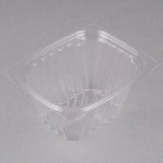 Dart C12DLR ClearPac Clear Snap-On Flat Lid for 8, 12, and 16 oz. Plastic Containers - 1,008/Case