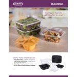Dart C12DLR ClearPac Clear Snap-On Flat Lid for 8, 12, and 16 oz. Plastic Containers - 1,008/Case