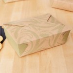 Fold-Pak 03BPSONOMM Bio-Plus-Earth Sonoma Microwavable Paper #3 Take-Out Containers 7 3/4