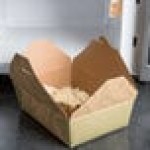 Fold-Pak 03BPSONOMM Bio-Plus-Earth Sonoma Microwavable Paper #3 Take-Out Containers 7 3/4