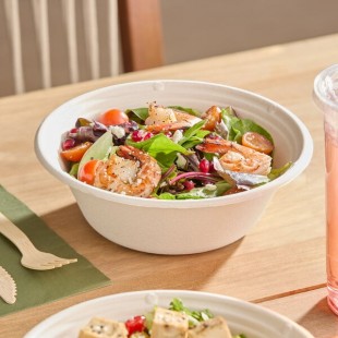 Tellus Products 32 oz. Compostable Fiber Bowl - 50/Pack