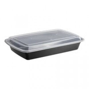 Pactiv Newspring NC989B 58 oz. Black VERSAtainer Rectangular Microwavable Container with Lid - 150/Case Pactiv Newspring NC989B 58 oz. Black VERSAtainer Rectangular Microwavable Container with Lid - 150/Case