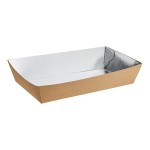 Carnival King 3 lb. Medium Foiled Paper Food Tray 6 1/8