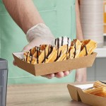 Carnival King 3 lb. Medium Foiled Paper Food Tray 6 1/8