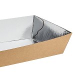 Carnival King 3 lb. Medium Foiled Paper Food Tray 6 1/8