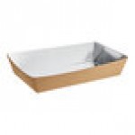 Carnival King 3 lb. Medium Foiled Paper Food Tray 6 1/8