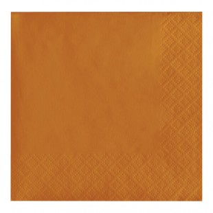 Creative Converting 323381 Pumpkin Spice Orange 2-Ply Beverage Napkin - 600/Case