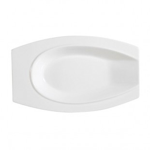 CAC HSD-8 Bone White Porcelain Horseshoe Platter - 24/Case CAC HSD-8 Bone White Porcelain Horseshoe Platter - 24/Case