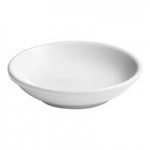 Ariane Miniature 0.83 oz. Ivory Round Porcelain Coupe Spoon Bowl with Handle - 18/Case Ariane Miniature 0.83 oz. Ivory Round Porcelain Coupe Spoon Bowl with Handle - 18/Case