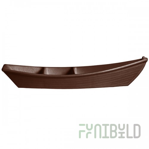 G.E.T. Enterprises BT320-MOD-MC Bugambilia 3.6 Qt. Smooth MOD Finish Mocha Resin-Coated Aluminum Deep Boat with Dividers