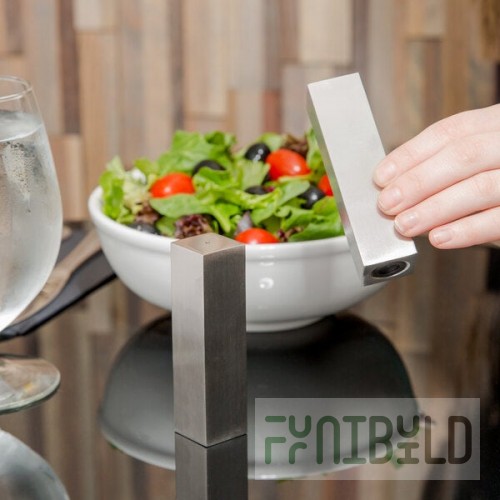 American Metalcraft SPDX33 2 oz. Stainless Steel Rectangular Salt and Pepper Shaker Set - 12/Case