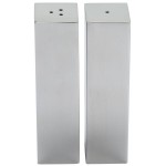 American Metalcraft SPDX33 2 oz. Stainless Steel Rectangular Salt and Pepper Shaker Set - 12/Case