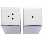 American Metalcraft SPDX33 2 oz. Stainless Steel Rectangular Salt and Pepper Shaker Set - 12/Case
