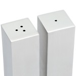 American Metalcraft SPDX33 2 oz. Stainless Steel Rectangular Salt and Pepper Shaker Set - 12/Case
