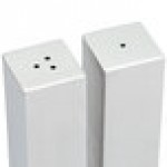 American Metalcraft SPDX33 2 oz. Stainless Steel Rectangular Salt and Pepper Shaker Set - 12/Case