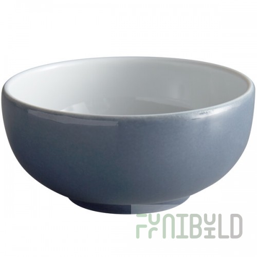 Schonwald 9335706-63081 Shabby Chic 2.375 oz. Structure Gray Round Porcelain Dip Dish - 24/Case