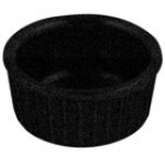 Bon Chef 9024 2 oz. White Sandstone Finish Cast Aluminum Fluted Ramekin