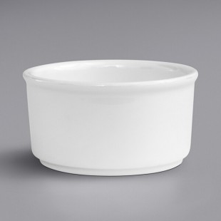 Zwiesel Fortessa Fortaluxe® 2.5 oz. White Porcelain Round Ramekin - 48/Case Zwiesel Fortessa Fortaluxe® 2.5 oz. White Porcelain Round Ramekin - 48/Case