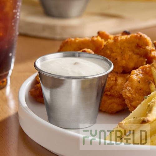 American Metalcraft 2.5 oz. Round Smooth Stainless Steel Sauce Cup - 12/Case
