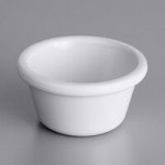 Acopa 2 oz. White Fluted Melamine Ramekin - 12/Case