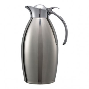 Service Ideas Nicollet 50.7 oz. Polished Stainless Steel Insulated Carafe / Server with Flip Top Lid NIC15PS