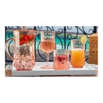 Sophistiplate Traditional 53 oz. Blush SAN Plastic Pitcher with Lid - 6/Pack