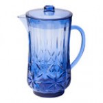 Sophistiplate Traditional 53 oz. Blush SAN Plastic Pitcher with Lid - 6/Pack
