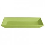 G.E.T. Enterprises BO204-MOD-LM Bugambilia 1.4 Qt. Smooth MOD Finish Lime Resin-Coated Aluminum Deep Large Oval Sphere