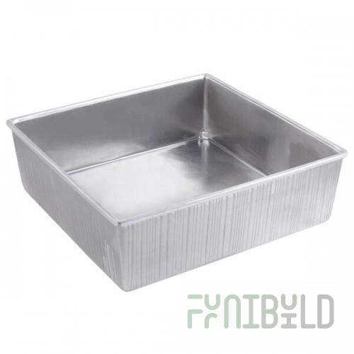 Bon Chef 9500P 245 oz. Pewter Glo Cast Aluminum Straight Sided Square Bowl
