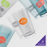 Cambro HT10CW196 Camwear® Huntington 10 oz. Azure Blue Customizable Polycarbonate Tumbler - 36/Case