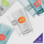 Cambro HT10CW196 Camwear® Huntington 10 oz. Azure Blue Customizable Polycarbonate Tumbler - 36/Case