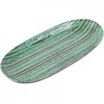Elite Global Solutions Stardust 40 oz. Shallow Glossy / Matte Blue Swirl Melamine Bowl - 6/Case