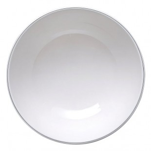 Elite Global Solutions KD507L Viva 30 oz. White Round Bowl with Black Trim - 6/Case Elite Global Solutions KD507L Viva 30 oz. White Round Bowl with Black Trim - 6/Case