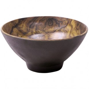 Elite Global Solutions D73RB-SEQ Sequoia 37 oz. Round Wood Grain Melamine Bowl - 6/Case Elite Global Solutions D73RB-SEQ Sequoia 37 oz. Round Wood Grain Melamine Bowl - 6/Case