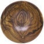 Elite Global Solutions D73RB-SEQ Sequoia 37 oz. Round Wood Grain Melamine Bowl - 6/Case