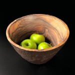 Elite Global Solutions D73RB-SEQ Sequoia 37 oz. Round Wood Grain Melamine Bowl - 6/Case