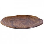 Elite Global Solutions D73RB-SEQ Sequoia 37 oz. Round Wood Grain Melamine Bowl - 6/Case