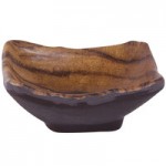 Elite Global Solutions D73RB-SEQ Sequoia 37 oz. Round Wood Grain Melamine Bowl - 6/Case
