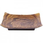 Elite Global Solutions D73RB-SEQ Sequoia 37 oz. Round Wood Grain Melamine Bowl - 6/Case
