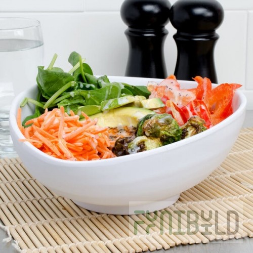 Elite Global Solutions JW1409 Zen 40 oz. White Oval Bowl - 6/Case