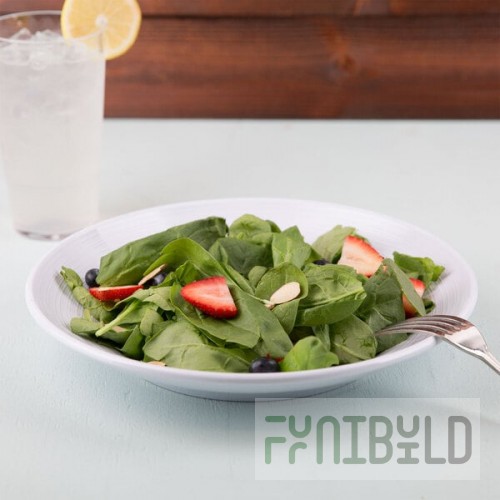 GET B-32-MN-W Minski 32 oz. White Melamine Textured Rim Bowl - 12/Case