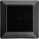 Acopa Rittenhouse 112 oz. Square Black Melamine Bowl - 12/Case