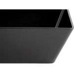 Acopa Rittenhouse 112 oz. Square Black Melamine Bowl - 12/Case