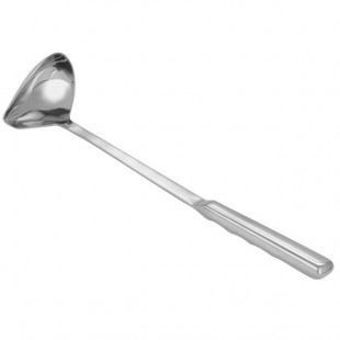 Vollrath 46905 1 oz. One-Piece Stainless Steel Hollow Handle Ladle with Spout