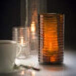 Hollowick 48025DA Typhoon Dark Amber Glass Full-Size Clear Cylinder Lamp
