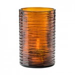 Hollowick 48025DA Typhoon Dark Amber Glass Full-Size Clear Cylinder Lamp
