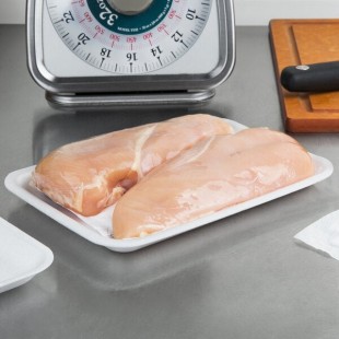 CKF 88103 (#2S) White Foam Meat Tray 8 1/4 CKF 88103 (#2S) White Foam Meat Tray 8 1/4