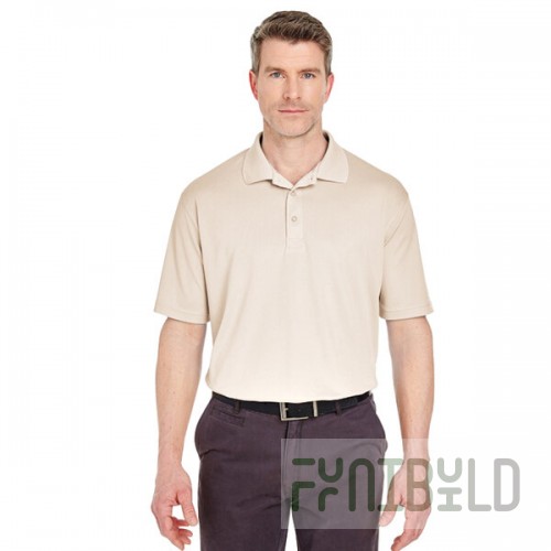 National Patrol by Henry Segal Unisex Customizable Ivory Short Sleeve Moisture Wicking Polo Shirt with UV Protection - Polyester Mesh -2X