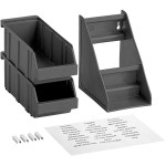 Choice Black 2-Tier Self-Serve Organizer Set with 2 Bins and 2 Label Sheets Choice Black 2-Tier Self-Serve Organizer Set with 2 Bins and 2 Label Sheets