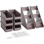 Choice Black 2-Tier Self-Serve Organizer Set with 2 Bins and 2 Label Sheets Choice Black 2-Tier Self-Serve Organizer Set with 2 Bins and 2 Label Sheets